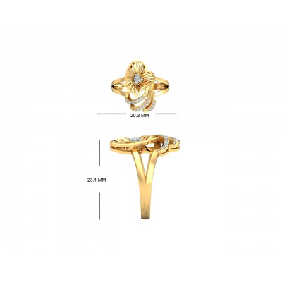 Urith heart ring in gold with diamonds